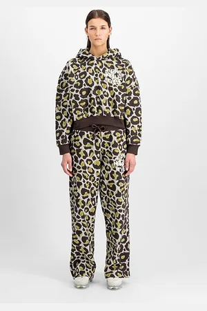 Alpha Industries Logo Hoodie Camo Olive Leo Camo