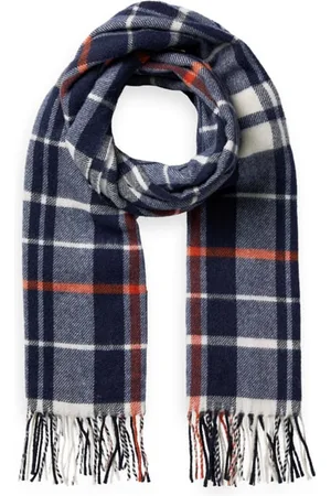 Scotch&Soda Wool Brushed Checked Scarf Night/ Ecru Check