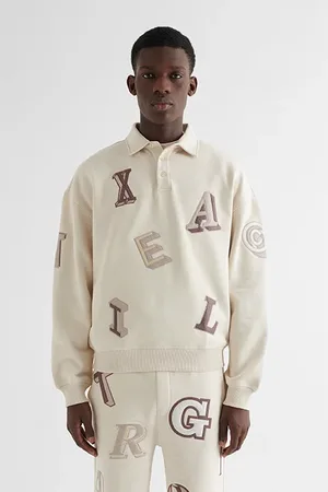 Axel Arigato Typo Polo Sweatshirt Pale Beige