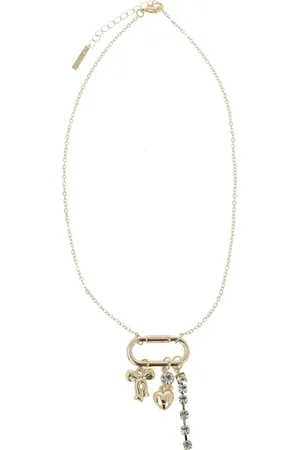 Otazu Dangling Charms Necklace Gold And Crystals
