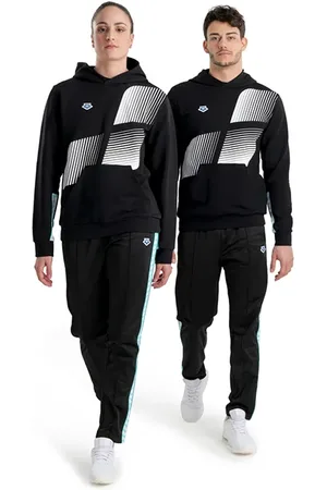 Arena Icons Hooded Sweat Solid Logo Black-white-blue Diamond