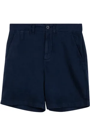 Lyle & Scott Cotton Linen Chino Shorts Dark Navy