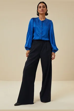 BY-BAR Rikki Satin Blouse Kingsblue