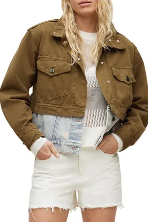 AllSaints Cadie Military Jacke Khaki Green