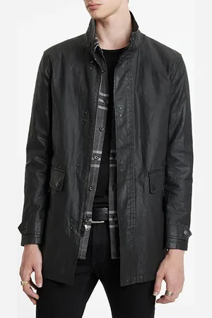 John Varvatos Zip And H B Closure Outerwear With Mult Black