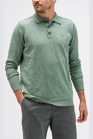 Butcher of Blue Lt Clifden Polo L/s Dk. Delphi Green