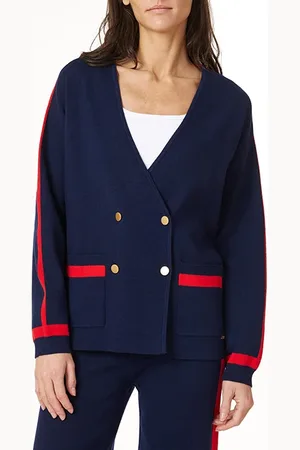 Scotch&Soda Double Breasted Cardigan Maritime/high Risk Red