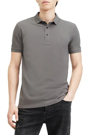 AllSaints Reform Ss Polo Ash Grey