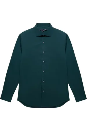 French Connection Slim/cutaway Collar Stretch Sh Dark Green