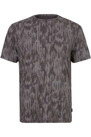 John Varvatos Ramsey Ss Ikat Burnout Crew With Raw Edg Coal