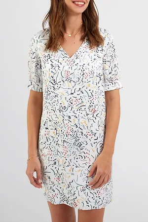 ICODE Off-white Arty Print Dress Off-white