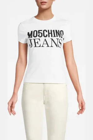 Moschino Logo Print Jersey T-shirt White