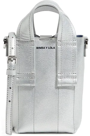 Bimba y Lola Mini Silver Leather Crossbody Bag