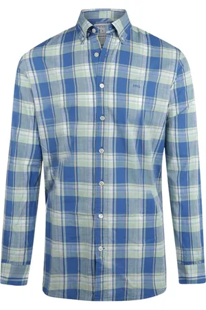 McGregor Big Check Shirt Dark Aqua