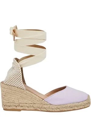 LK Bennett Cs Maureen Canvas Andals Lilac