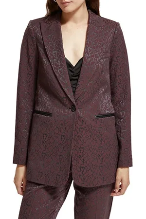 Scotch&Soda Leopard Jacquard Blazer Leopard Jacquard