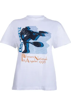 Colourful rebel Cr Women Nationals Tennis Loosefit Tee White