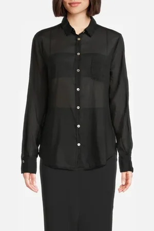 FORTE FORTE Forte Forte Cotton Silk Voile Shirt With Contrasts Nero