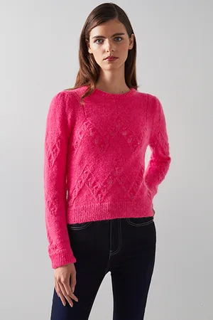 LK Bennett Ebba Knitted Sweater Watermelon