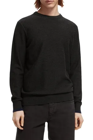 Scotch&Soda Structured Crewneck Pullover Graphite Melange