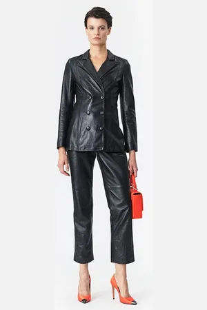 Marcell Von Berlin Leather Suit Pants Black