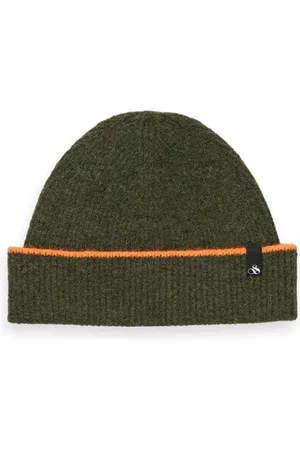 Scotch&Soda Soft Rib-knit Beanie Military Melange