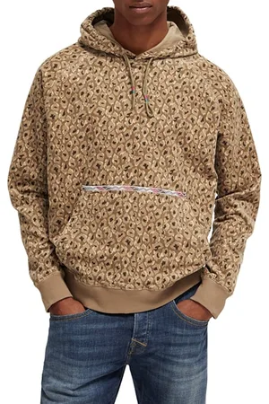 Scotch&Soda Corduroy Hoodie Taupe Animal
