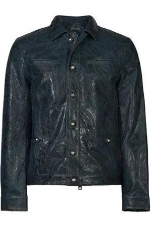 John Varvatos Zip/btn Closure Jkt With Multi Pockets Peacock Blue