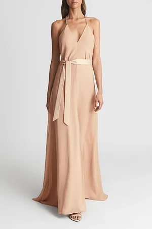 Reiss Isabella Maxi Dress Nude