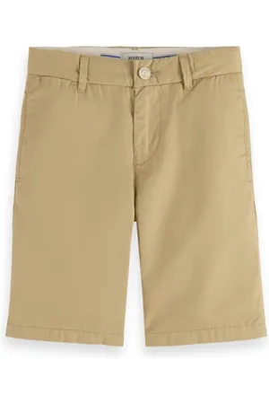 Scotch&Soda Longer-length - Peached Pima Cotton Chino Shorts Sand