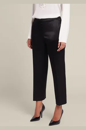 Elena Miro Stretch Cotton Satin Chinos Black
