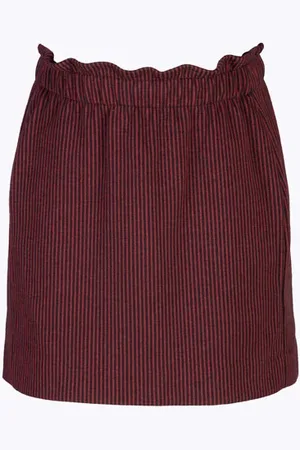 BY-BAR Girls Coosje Stripe Skirt Wine