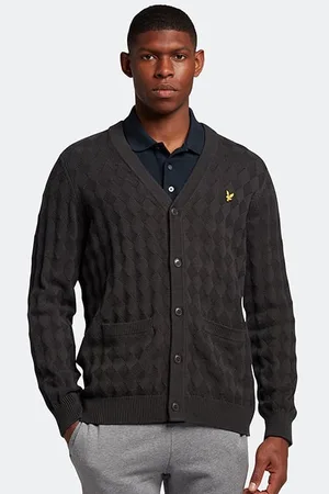 Lyle & Scott Argyle Cardigan Gunmetal