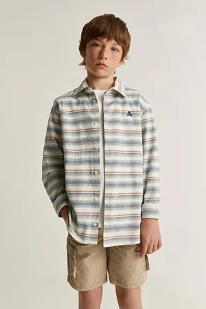 SCALPERS Konika Stripes Shirt Kids Blue Stripes