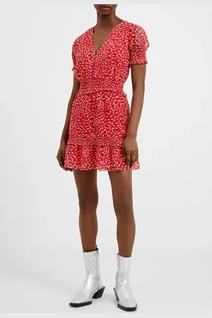 French Connection Billi Recy Hallie Short Dress Red