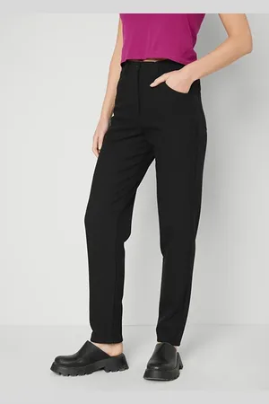 American Vintage High Waist Straight Pants Noir