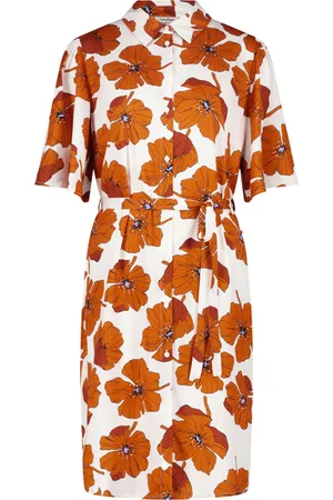 ANOTHER LABEL Nasma Flower Dress S/s Pumpkin Flower