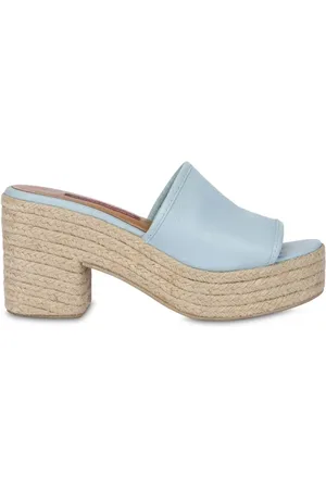 Moschino Nappa Espadrilles Mules Blue