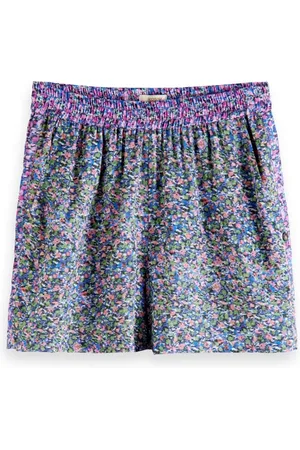 Scotch&Soda Printed Wide Leg Shorts Rosaria Purple