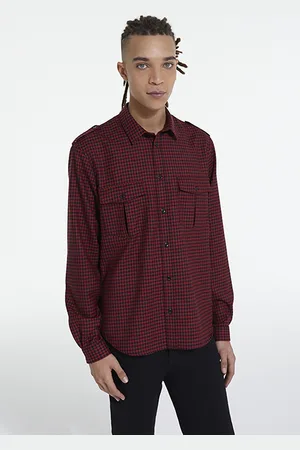 The Kooples Chemise Manches Longues Red / Black