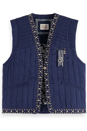 Scotch&Soda Lightly Padded Embroidered Gilet Anchor Floral Night