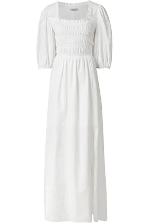 AllSaints Livi Linen Dress Chalk White
