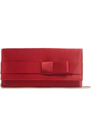LK Bennett Catalina Maxi Clutch Bag Pompeian Red