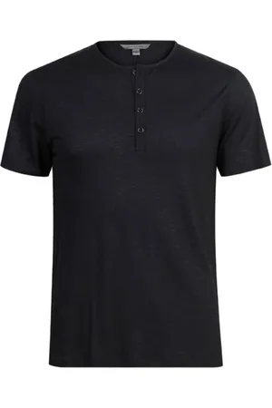 John Varvatos Slim Fit Ss Henley Midnight