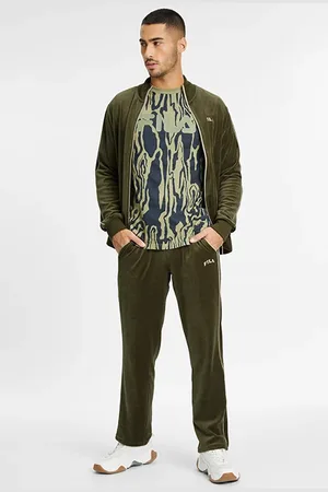 Fila Tegal Velvet Track Pants Olive Night