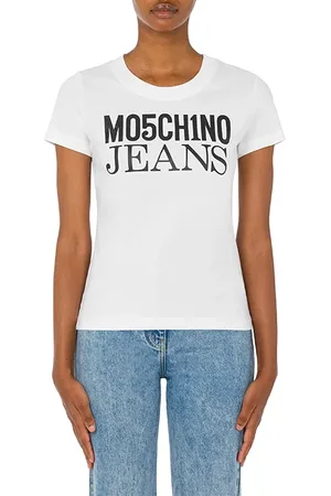Moschino Logo Print Jersey T-shirt White