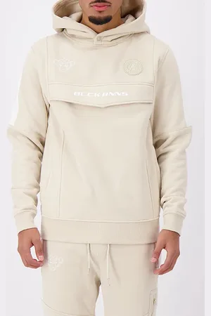 Black Bananas Anorak Stripe Hoodie Sand