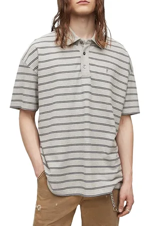 AllSaints Hayden Ss Polo Grey Marl