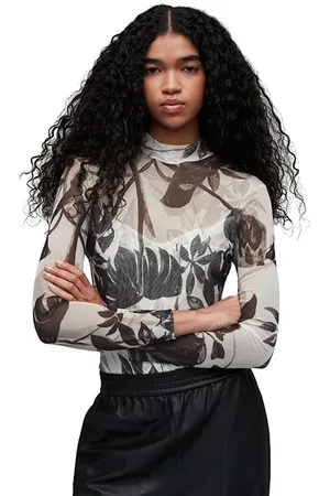AllSaints Elia Jackie Bodysuit Ecru White