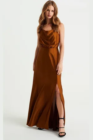 WE Fashion Dress Maxi Length Bronze